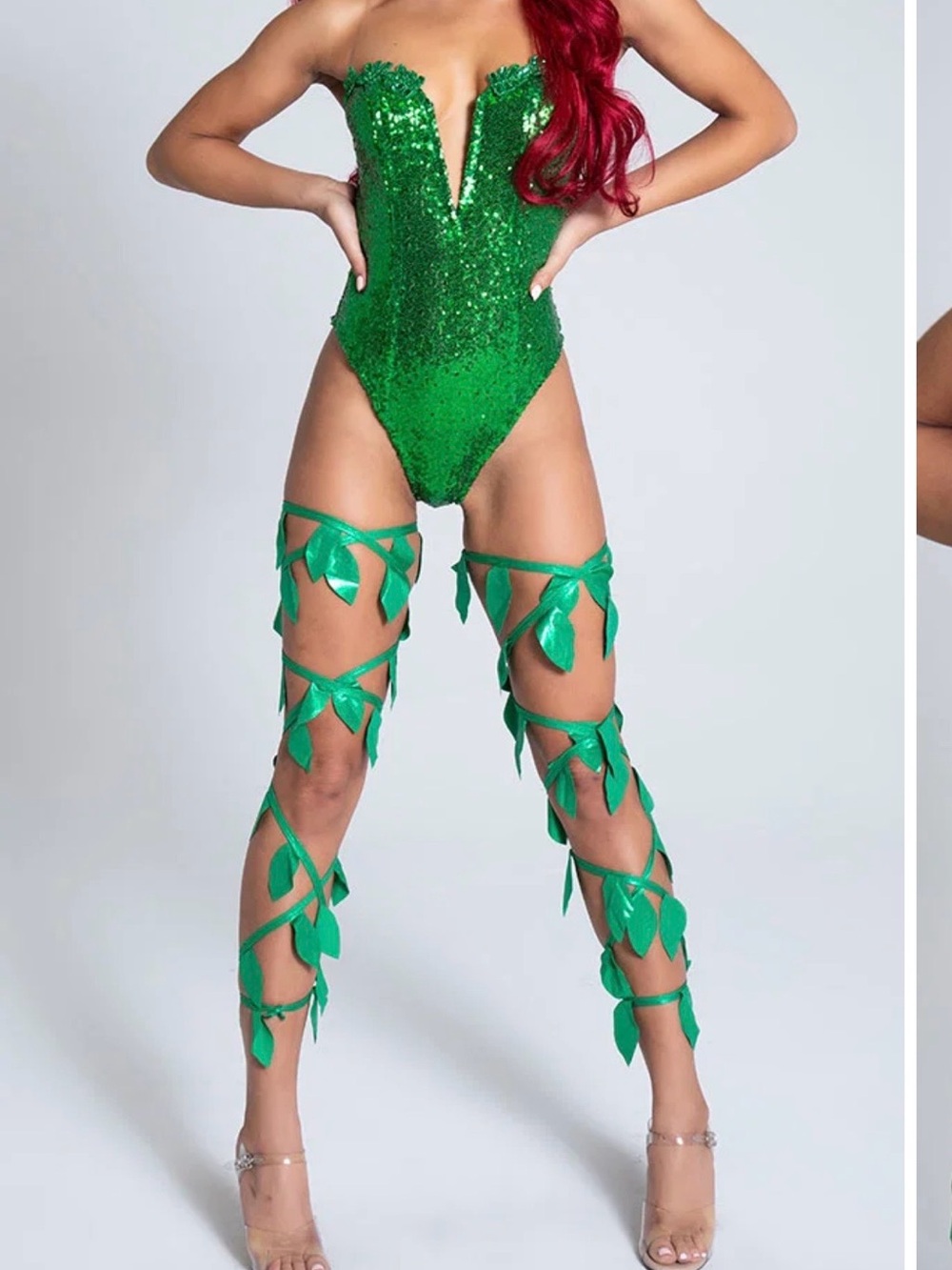 yandy club dresses Green Sequin Sparkle Bodysuit with Cape Poison … Size:16 * Zinnia Dress - 0 dress for woman Clothes Midi dress